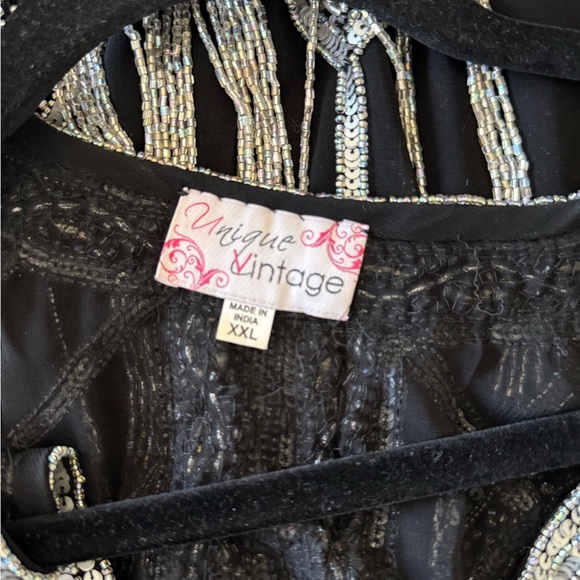 Unique Vintage Beaded and Embroidered Flapper Dress - Picture 4 of 11